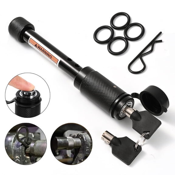 AUTOXBERT 5/8" Trailer Hitch Pin Locking Receiver Heavy Duty Tow Towing 4" Long Hitch Lock