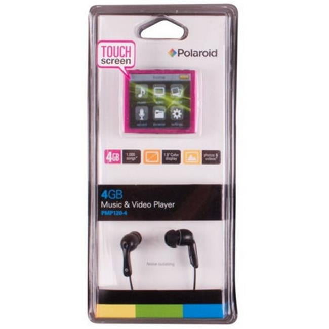Polaroid PMP120-PK 4GB Mini Touch Screen MP4 - Pink - Walmart.com