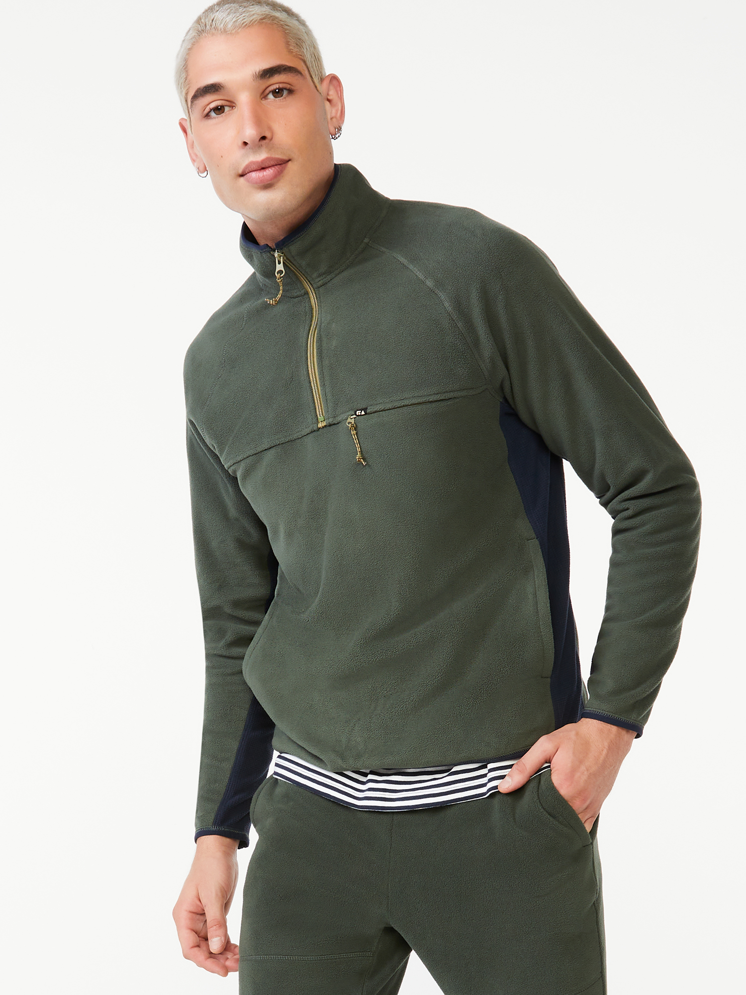 Polar Fleece Half-Zip Mock Neck 