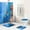 Color 4#, variant on Manatee Shower Curtain Set Blue Ocean Marine Animal Waterproof Bath Curtain Sets with Non Slip Rugs 4pcs Bathroom Decor Accessories