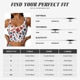 thumbnail image 5 of Sikiie Red Blue Leaves Print Strappy Sports Bra for Women Padded Push Up Sports Bra Athletic Running Sports Bra Workout Bra Yoga Bra, 5 of 5