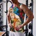 thumbnail image 5 of Salouo Stained Glass Cat Art for Men's Tank Tops,Sleeveless Muscle Shirts for Men Quick Dry Workout Tank Top Gym Muscle Tee Fitness Bodybuilding Sleeveless T Shirt-X-Large, 5 of 7