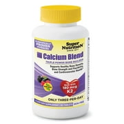 SuperNutrition Calcium Blend Iron-Free Tablets, Berry, 90 Ct