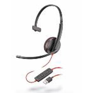 ￼Plantronics￼ ブラックワイアー C3220 ヘッドセットUSB-C Plantronics BlackWire C3220 USB-A Headset with Noise-Canceling Mic