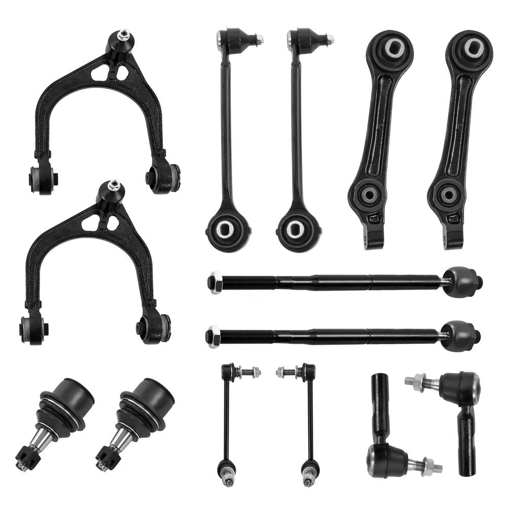 14 Pc Suspension Kit of lower Ball Joints Front Sway Bar Links Tie Rod Ends Control Arms for 300 Charger Challenger Magnum Chrysler Dodge