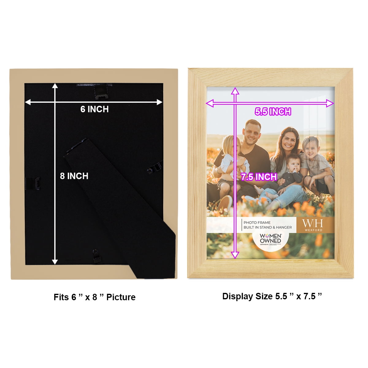 Woodgrain 4 in. x 6 in. Natural Wood Picture Frame