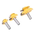 thumbnail image 4 of Herramientas de Cortador de Carpintería, Tamamosos Estándar de Acero al Carbroino Ptfe Recubrimiento Ptfe 45 Grados Bit de Enrutador de Unión para Cajones y Gabinetes de Marcado, 4 of 7