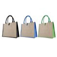 thumbnail image 1 of Bolso De Hombro Casual Para Mujer Bolso De Mano De Bloque De Color De Lino Para Compras 3 Piezas Sunnimix Bolso Tote de Algodón para Mujer, 1 of 8