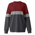 thumbnail image 7 of Taqqpue Women's Plus Size Color Block Long Sleeve Tunics Tops Oversized Sweatshirts Casual Crew Neck Shirts Loose Fit Pullover Blouses, 7 of 7