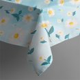 thumbnail image 3 of 52x52in(132x132cm) Square Tablecloth, Waterproof Polyester Table Cover, Wrinkle Resistant & Washable Fabric for Dining, Kitchen, Picnic, Daisy Flowers Print, 3 of 6