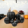 thumbnail image 4 of HengDidi Set of 7 Lifelike Foam Pumpkin Decorations in Varied Sizes for Autumn Festival Home Ornaments, 4 of 6