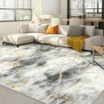 thumbnail image 2 of FairOnly 9'x12' Grey Washable Area Rugs Contemporary Distressed Rugs for Bedroom Abstract Non Shedding Rugs for Family Room Living Room Carpet, 2 of 7
