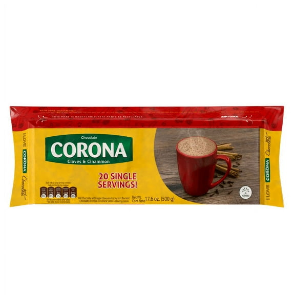 Corona Cinnamon & Cloves Chocolate Bar, Reseable, 17.6 oz, Pack of 1