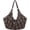 Coffee, variant on Women Large Checkered Flannel Hobo Bag Casual Gym Shoulder Purse Work Travel Slouchy Tote Handbag