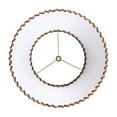 thumbnail image 4 of Oiled Parchment 12 Inch Empire Washer Fitter Lamp Shade with Stitched Trim and Matching Harp and Finial, 4 of 5