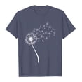 thumbnail image 6 of Women Blouses My Orders, Womens Short Sleeve Daisy Tops Crew Neck Dressy Casual Loose Fit Shirts Summer Flowy Blouses 2025 Trendy Clothes, 6 of 6