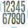 thumbnail image 2 of KEINXS Reflective Mailbox Numbers Stickers 60 PCS Self Adhesive Vinyl Waterproof Number Stickers 6 Sheets Large 3 Inch 0-9 House Numbers for Mailbox Signs  Door  Cars Garbage Bins Address, 2 of 5
