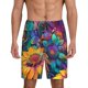 thumbnail image 1 of Balery Psychedelic Sunflowers Pantalones cortos de pijama de punto de algodón para hombre con cinturilla y bolsillos-XX-Large, 1 of 6