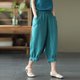 thumbnail image 4 of WILLBEST Pantalones Casuales para Mujer, Corte Ajustado, Color Liso, Largo 3/4, Estilo Harén con Ribete de Encaje: elegantes y Cómodos para el Día a Día. XXXXL, 4 of 4