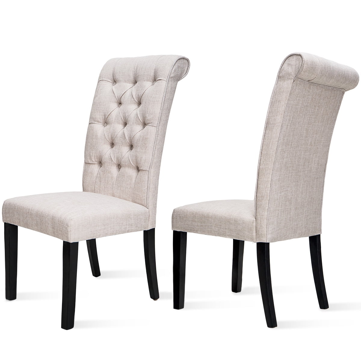 Dining Room Chairs Set Of 2 Upholstered Tufted Dining Chairs With Button Tufted Classic High 6142