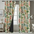 thumbnail image 4 of Vargottam Elegant Tropical Pattern Curtains - Set of 2 Blackout Panels, 52 x 63 Inches - Noise Reducing & Energy-Efficient Room Darkening Window/Door Drapes for Modern Home Dcor- Multicolor, 4 of 9