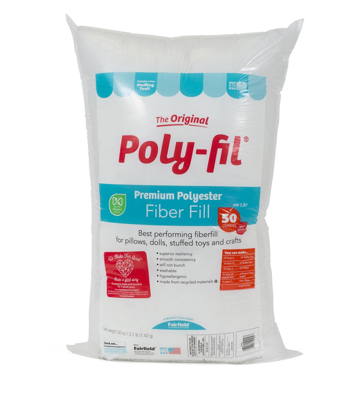 Poly-Fil Premium Polyester Fiberfill 