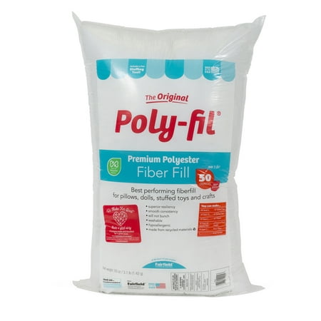 Poly-Fil Premium Polyester Fiberfill - 50 Oz. Bag (Best Stuffing For Pincushions)