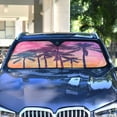 thumbnail image 4 of Universal Fit Accordion Auto Sunshade Windshield Sunshade 55'' x 27.6'' Tropical Environment, 4 of 8
