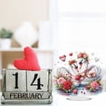 thumbnail image 6 of Flopesn Romantic Valentine's Day DIY Diamond Art Painting Decorative Ornament, Animal Creative Design Acrylic Home Decor Tabletop Ornament (Single-Sided Diamonds)-Swan Wedding-B, 6 of 7