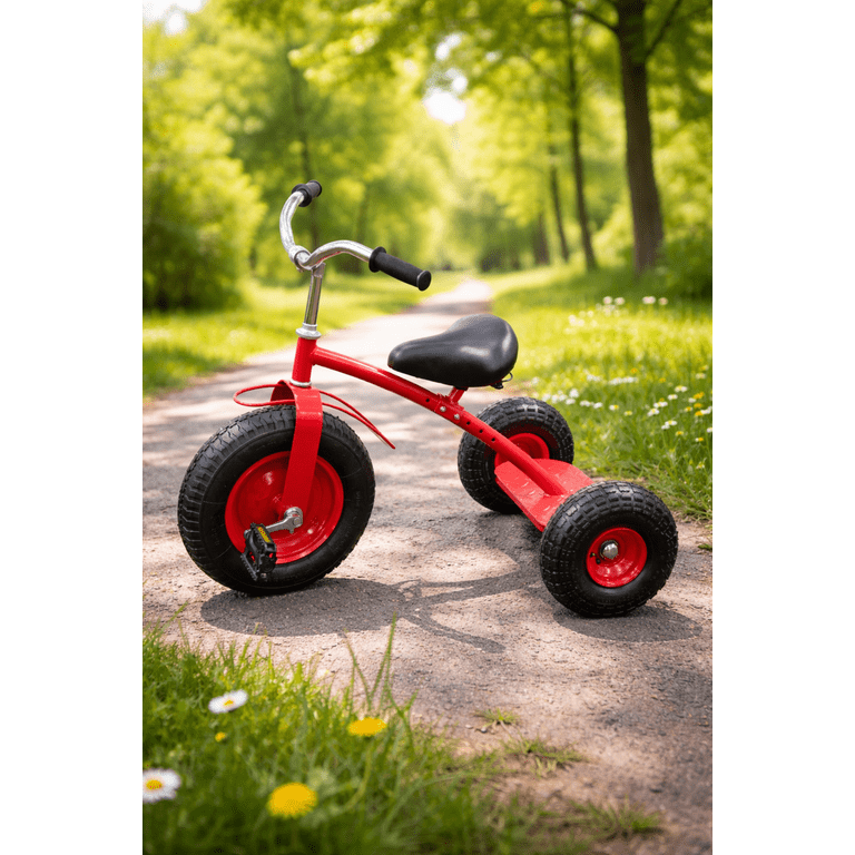 Gener8 Red Deluxe Tricycle with Adjustable Seat and Rubber Tires