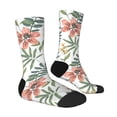 thumbnail image 3 of Uemuo Lilies Flowers Pattern Women's Crew Socks, Soft Durable Breathable Moisture-Wicking with Odor Control Cotton socks, 3 of 9