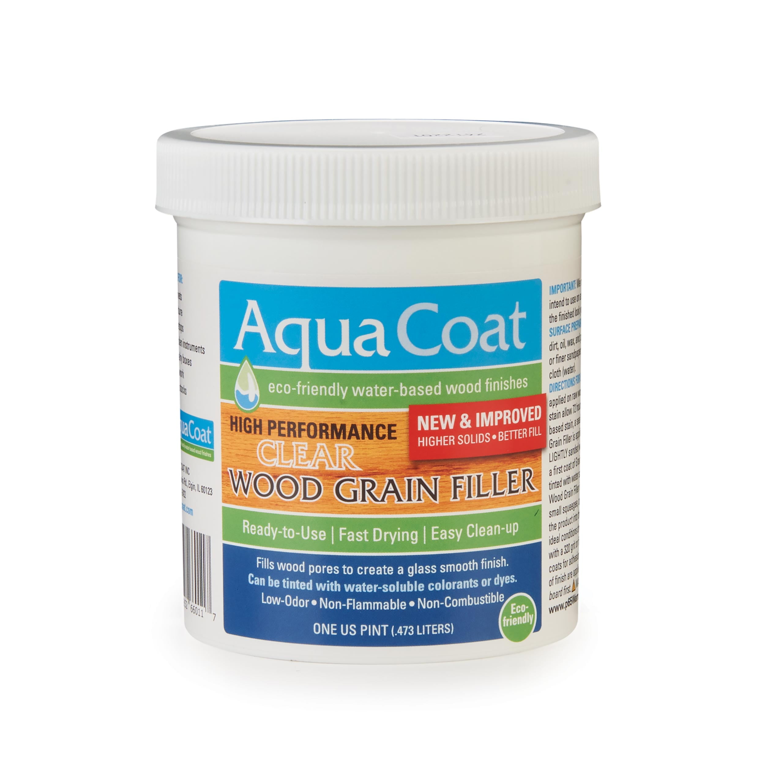 Aqua Coat High Performance Clear Wood Grain Filler – Pint - Walmart.com