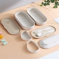 thumbnail image 4 of Boovnll Bento Box, Three Layer Lunch Box Microwave Food Container Set with Reusable Fork Spoon, Bento Box Adult, Bento Box for Kids, Lunch Box Containers, 4 of 5
