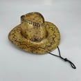 thumbnail image 4 of MEICHEN Men's Classic Western Hat With Leather Solid Color Stylish Cowboy Hat Retro Sun Hat, 4 of 5