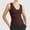 Coffee, variant on DuoJiaJ Women's Fashion Casual Tight V Neck Ribbed Knit Sleeveless Vest Summer Tank Tops Women Black L
