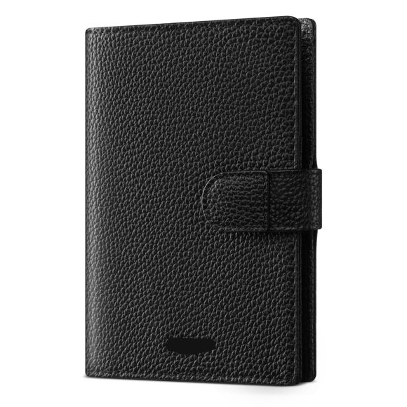 WANGQ Leather Passport Travel Wallet for Slim Double Passport Holder Blocking for Women or Men