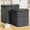 06#Black, variant on Djiypn Clothes Storage Bags with Zipper, Foldable Blanket Storage Box with Sturdy Handles for Closet, Dorm, Pillows, Bedding, Sheet, Comforter, Gray-35L