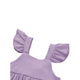 thumbnail image 3 of Faithtur Baby Girls Romper, Solid Color Square Collar Fly Sleeves One-piece, 3 of 9