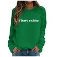 thumbnail image 1 of TINZ Femmes Quotidien Maison Extérieur Entraînement Manches Longues Col Rond T-Shirt Haut Chandail Imprimé Blouse de Rue Mode Urbaine Dames Shorts Ensembles Lingerie Légère Chandails Légers Femmes, 1 of 4