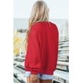 thumbnail image 5 of Casual Women's Racing Red Oversize Reversible Mock Neck Sweatshirt for Everyday Style | XL, 5 of 6