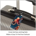 thumbnail image 3 of Square 2Pack PU Leather Octopus Cruise Luggage Tag with Privacy Cover and Name ID Tag for Travel Handbags Backpacks Luggage Tags, 3 of 6