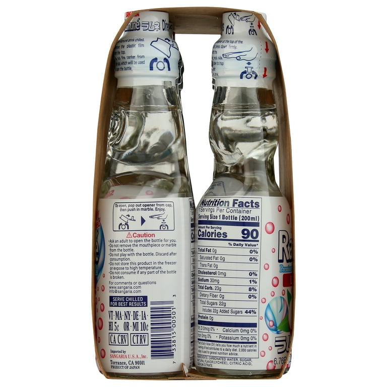 Pack of 18, Sangaria Ramune Lychee, 6.76 fl oz - Walmart.com