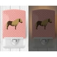 thumbnail image 2 of Shetland Pony Horse Pink Check Ceramic Night Light, 2 of 2