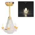 thumbnail image 2 of Lustre Miniature, Lustre Miniature Échelle 1/12 LED Miniature pour Maison de Poupée Plafonnier Utilisation Pratique, 2 of 8
