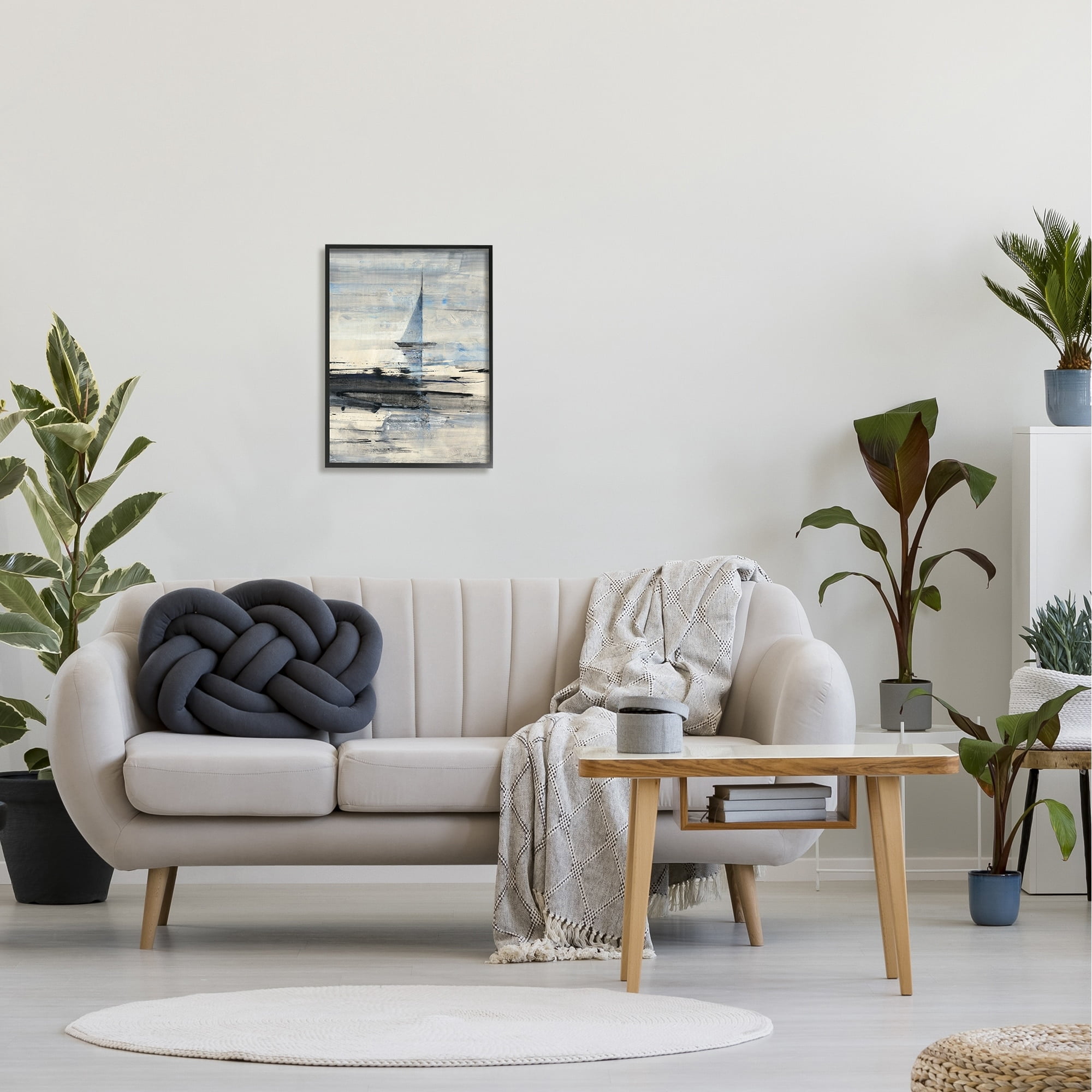 Stupell  Abstract Sailing Framed Giclee Texture Art 11 x 14