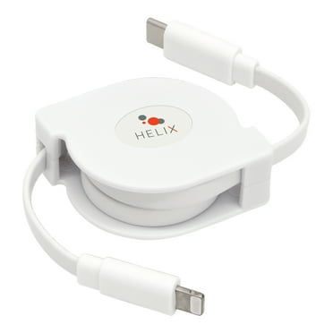 HELIX Retractable 3.2-Ft. Lightning to USB-C Charge and Sync Cable, ETHRTCLT
