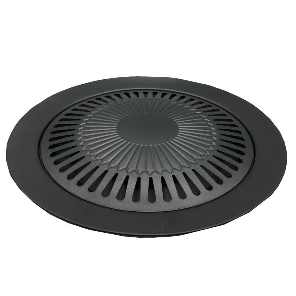 Korean Tabletop Center Raised Round Grill Pan For Outdoor BBQ Bulgogi