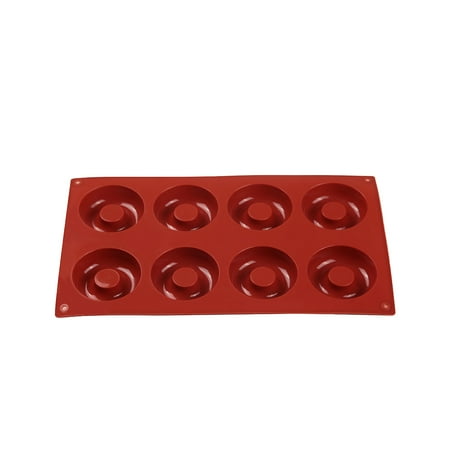 

SANAG 8-Cavity Donut Silicone Mold Doughnut Cake DIY Baking Mould Chocolate Muffin Pan Ice Tray