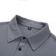 thumbnail image 5 of Blusa y camisa de manga larga con cuello vuelto para hombre, camisa deportiva de color liso con solapa y botones, blusa de poliéster de manga larga con solapa para hombre, 5 of 8