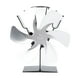 thumbnail image 1 of Ventilador de estufa vertical, ventilador térmico de 6 aspas, alimentado por calor, circulación rápida y cálida, diseño de mango, ventilador superior para chimenea, plateado, 1 of 5